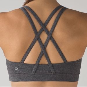 Lululemon Energy Criss Cross Grey Sports Bra